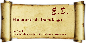 Ehrenreich Dorottya névjegykártya